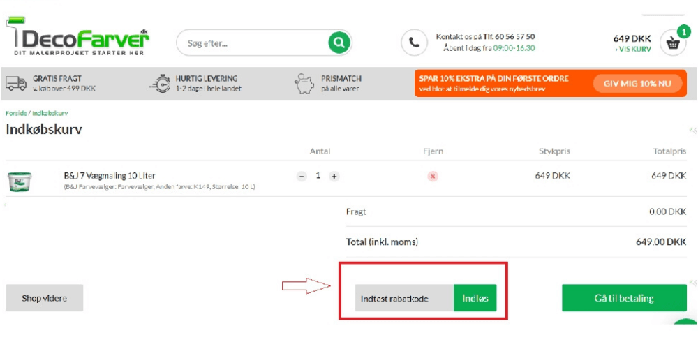 Sådan bruger man en DecoFarver rabatkode