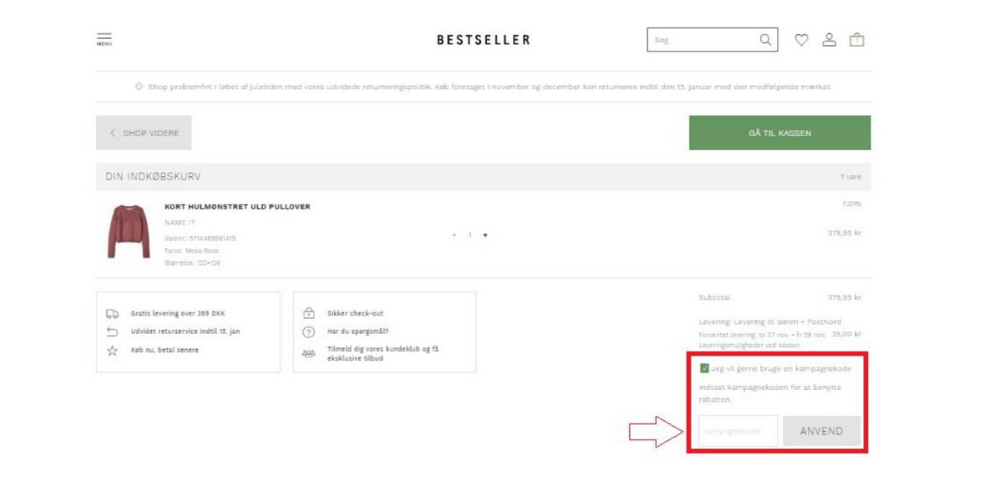 Sådan bruger man en rabatkode Vila