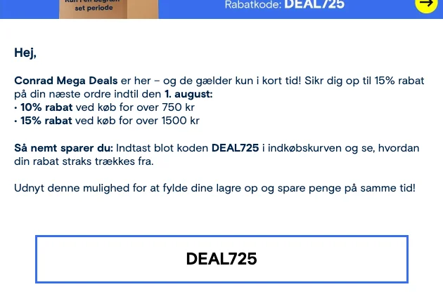 Conrad Elektronik Rabatkode