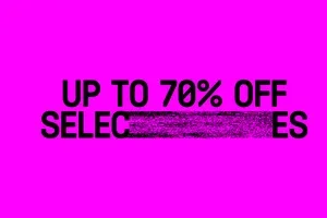 Up to 70% off selected styles