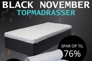 BLACK NOVEMBER 🖤 Topmadrasser fra KUN 495,-