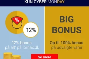 CYBER MONDAY: 12-100% bonus på ALT*💰