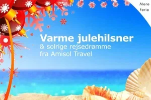 Glædelig jul fra os hos Amisol Travelrt til drømmerejsen
