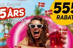 Vi fylder 5 år – du får 555,- 🎉