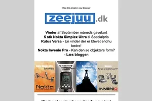 🏆 Vinder af September måneds gavekort på kr. 500,- | Nokta Simplex Ultra til SpecialPris | Rutus Versa metaldetektor - En vinder! | Bloggen 🏆