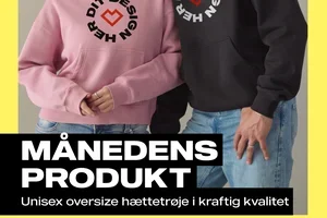 -25 % rabat på Unisex oversize hættetrøje i kraftig kvalitet 