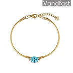 ANNEBRAUNER Flora Aquamarine Armbånd 18K Guldbelagt