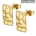 ANNEBRAUNER Texture Square Øreringe 18K Guldbelagt