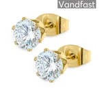 ANNEBRAUNER Princess 6mm Earrings Clear