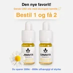 2 FOR 1 Dansk CBD olie med økologisk kamille