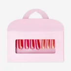 Kunstige negle - pink iriserende design