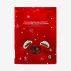 Chokoladeovertrukne skumfiduser med karamelfyld