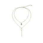 Halskæde, 2-i-1 m/forskellige vedhæng, justerbar