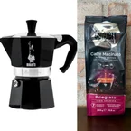 Bialetti Moka Express Julebundle – Sort (3 koppers) + Bialetti Perfetto