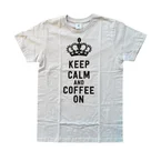 Joe Frex T-shirt – Keep Calm and Coffee On (Lysegrå)