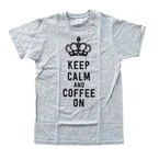 Joe Frex T-shirt – Keep Calm and Coffee On (Mørkegrå)