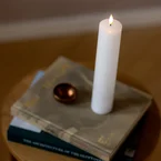 Luna LED bloklys hvid ø 5 x 25 cm