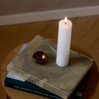 Luna LED bloklys hvid ø 5 x 20 cm