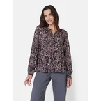 Bluse - Sort Mix - Mønstret