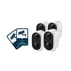 NEXSMART™ AIR4 BATTERIDREVET OVERVÅGNINGSKAMERA - 4 PAK+KLISTERMÆRKE