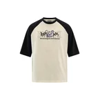 Bronx Raglan Tee - White/Black