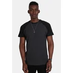 Urban Classics Raglan Contrast Tee Charcoal/Black