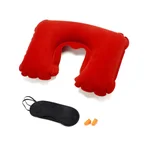 Oppustelig Nakkepudesæt (3-i-1) - Rød