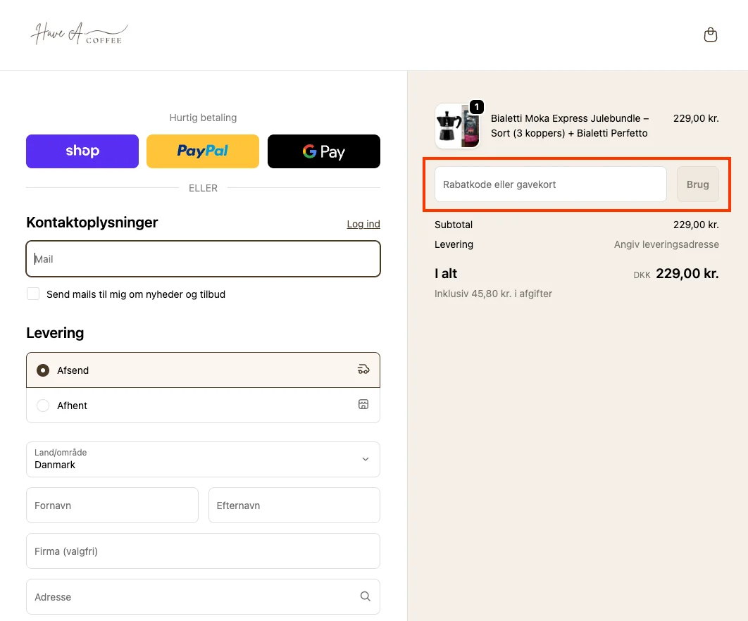 Sådan bruger du det - Have A Coffee