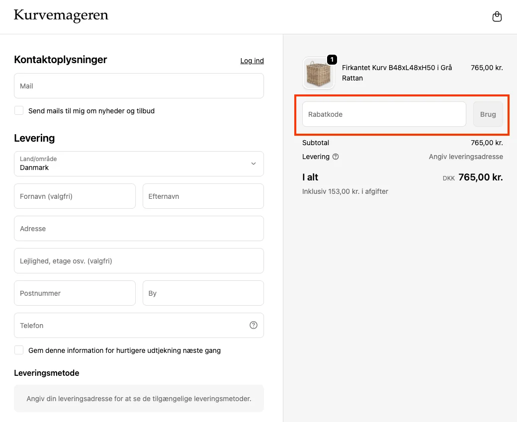 Sådan bruger du det - Kurvemageren