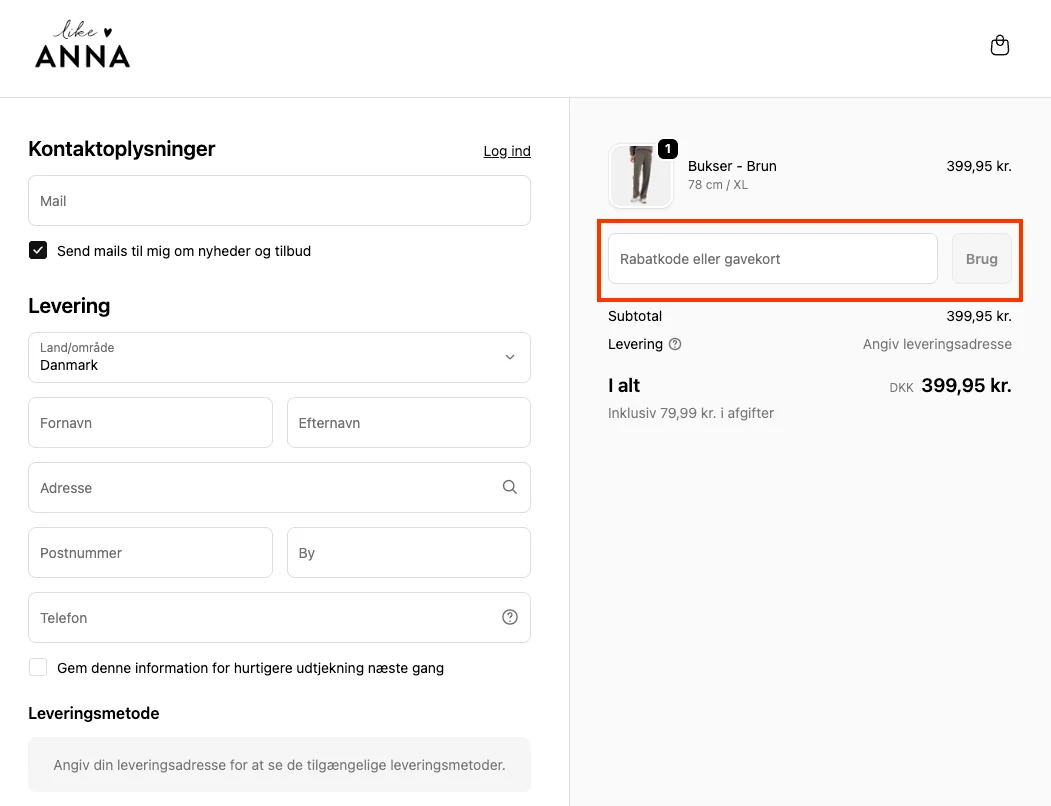 Sådan bruger du det - Like ANNA