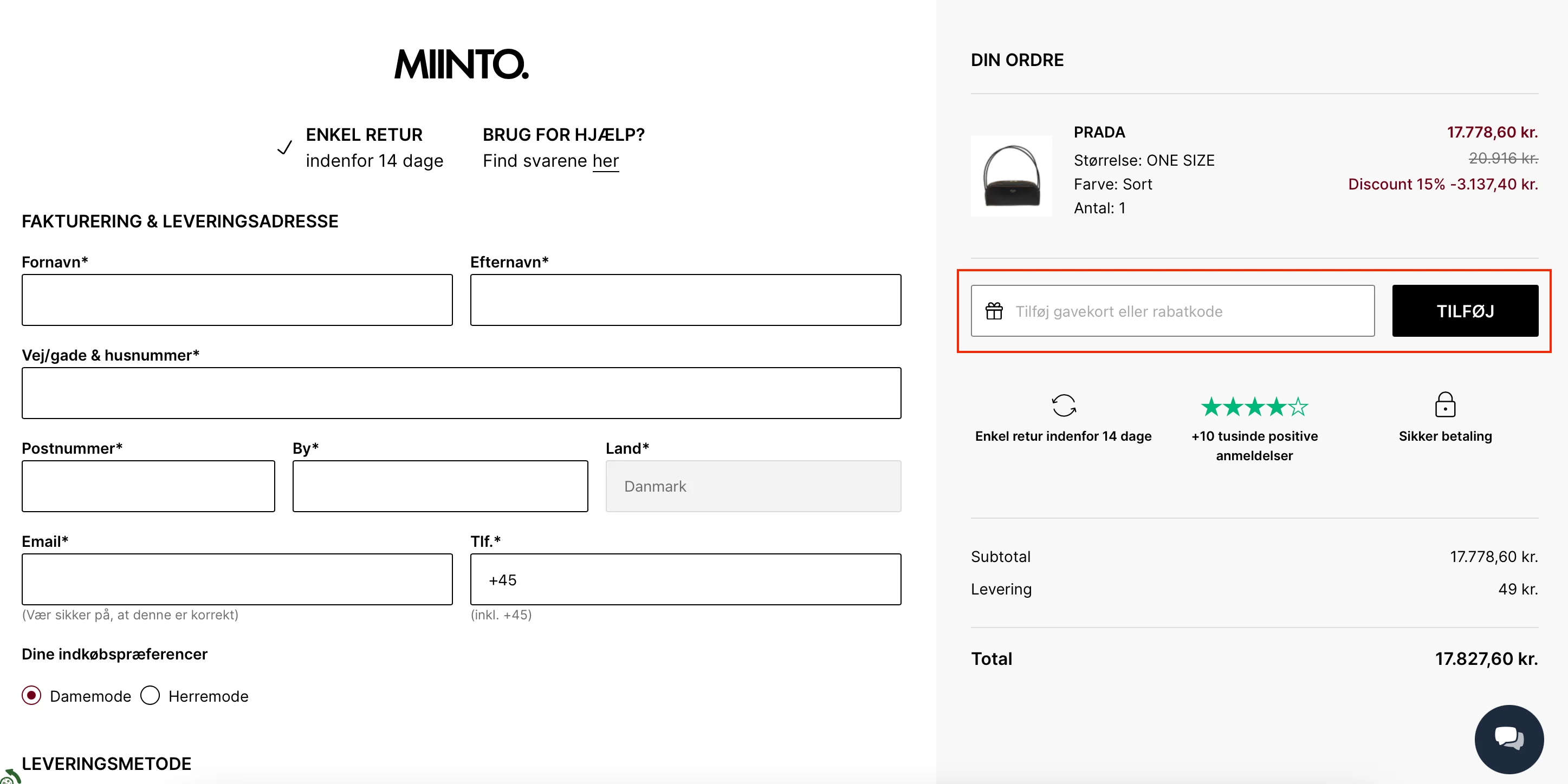 Sådan bruger du det - Miinto