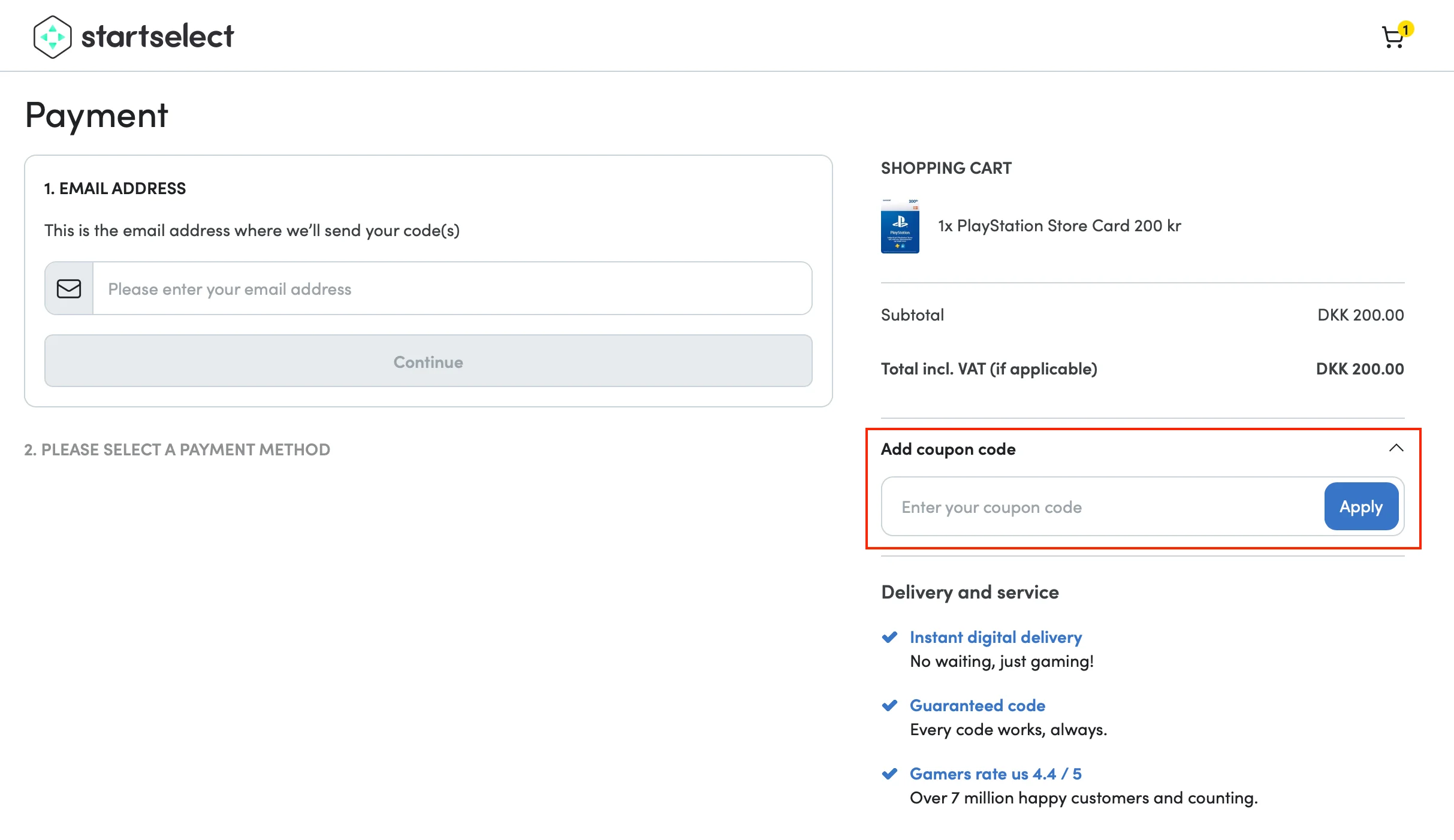 Sådan bruger du det - Startselect