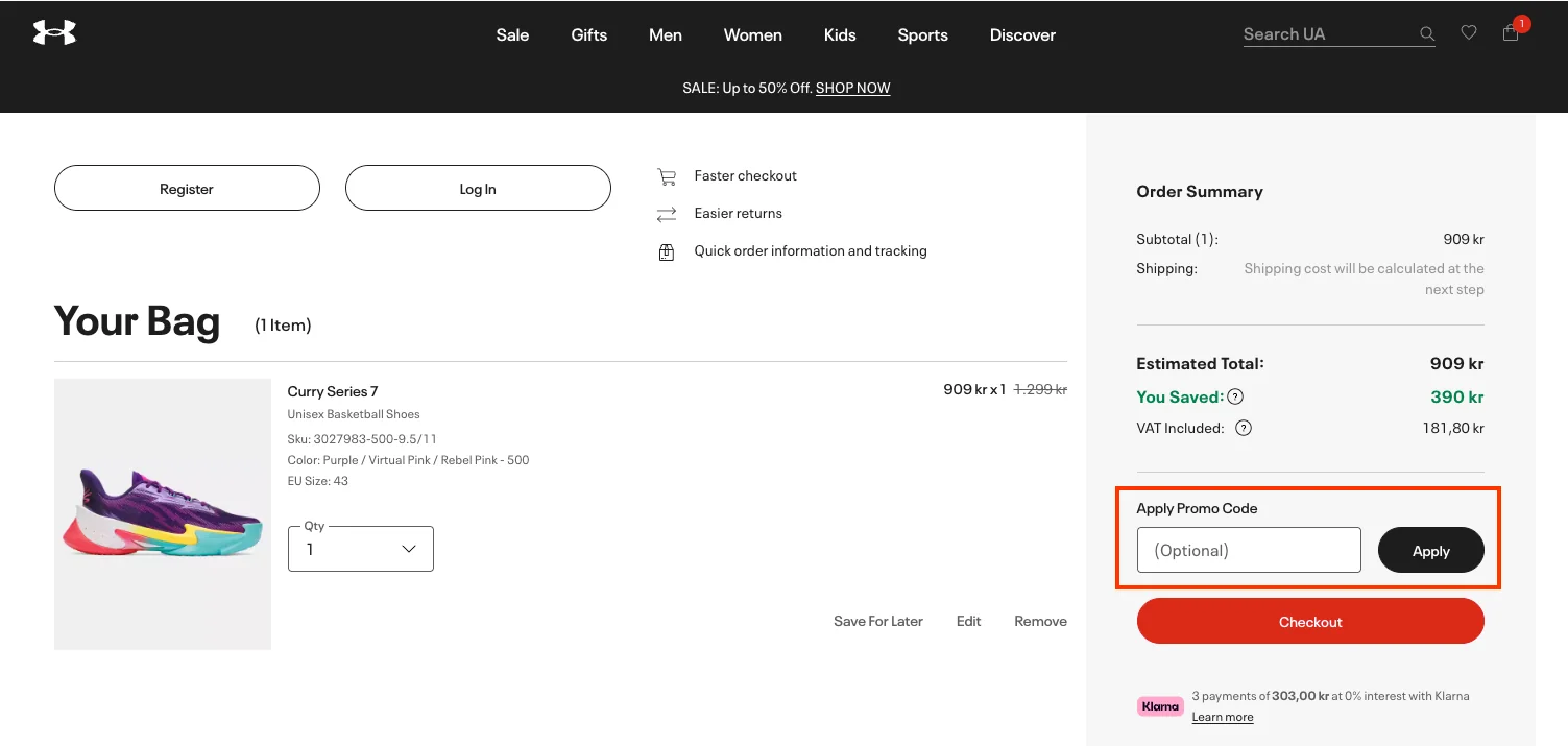 Sådan bruger du det - Under Armour